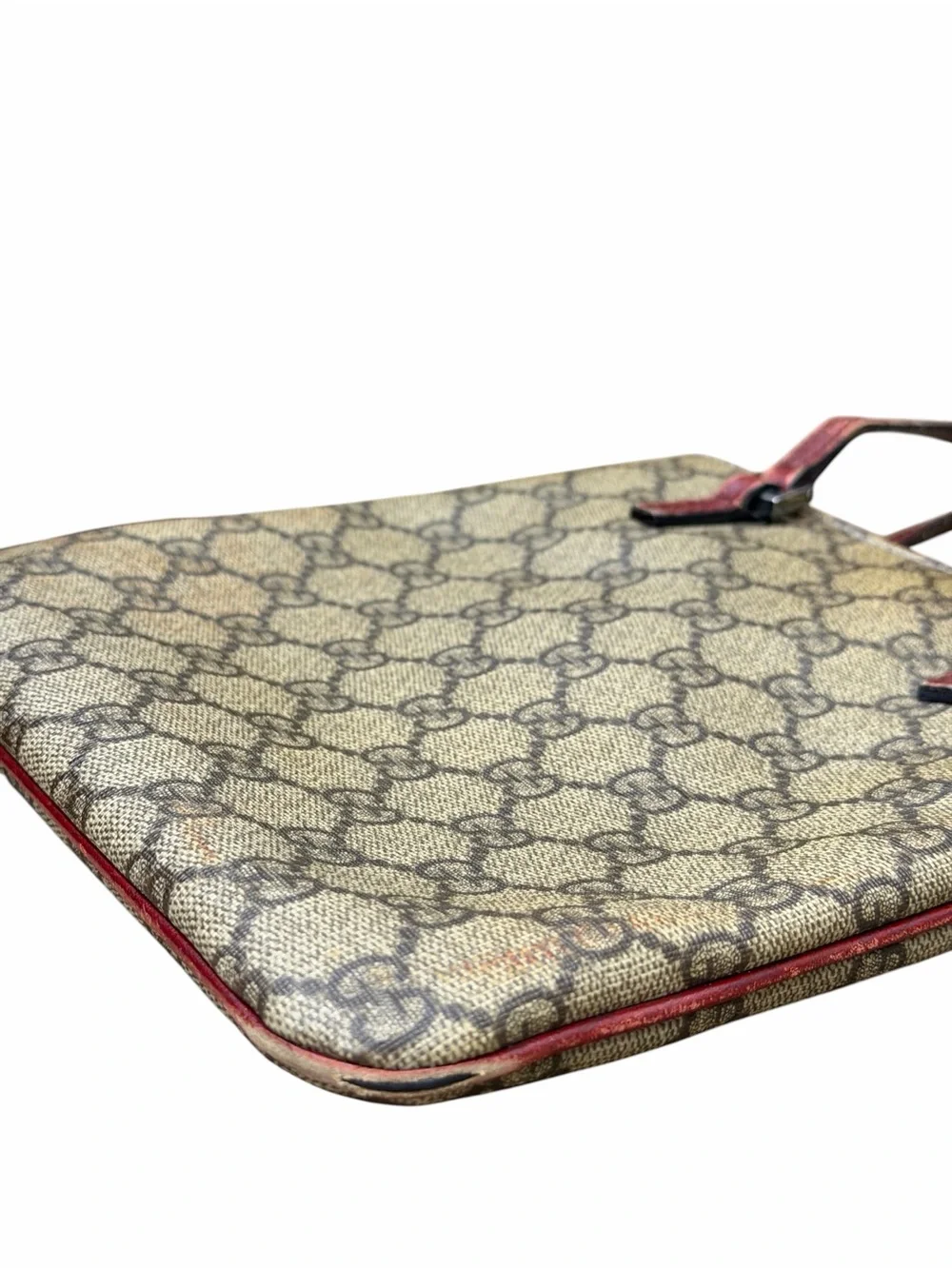 GUCCI GG Supreme Hand Bag PVC Beige